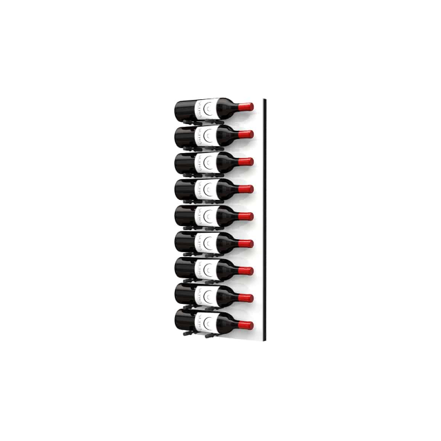 Fusion Wine Wall Rack (Label Out) - White Acrylic (9 - 27 Bottles)