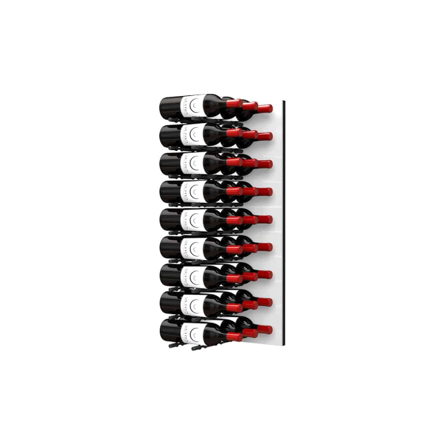 Fusion Wine Wall Rack (Label Out) - White Acrylic (9 - 27 Bottles)