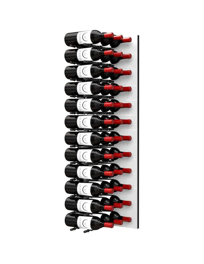 Fusion Wine Wall Rack 4FT (Label Out) - White Acrylic (12 - 36 Bottles)