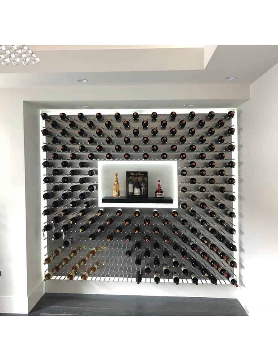 Fusion Wine Wall Panel (Cork Out) - Alumasteel (9 Bottles)