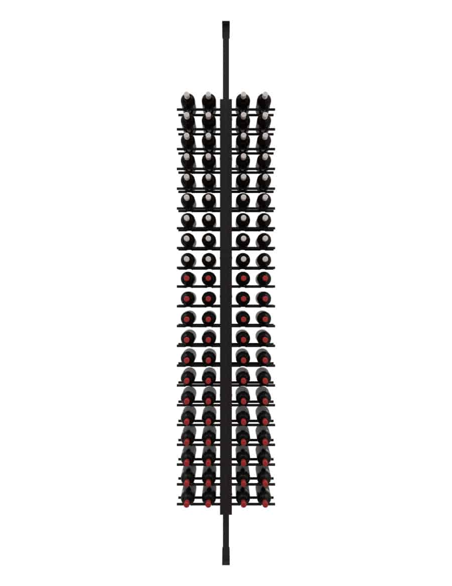 Floor-to-Ceiling Mounted Wine Rack Display - 2-Sided (84 Bottles)