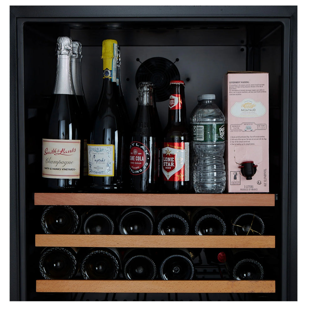 Smith-and-Hanks-166-bottle-wine-refrigerator-dual-zone-RW428DRE-premium-seamless-stainless-steel-flex-shelving_20